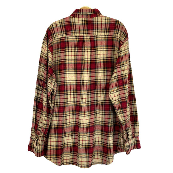 GH Bass & Co. Flannel Shirt Men XL Red Plaid Button Down Lumberjack Outdoor - Picture 3 of 7